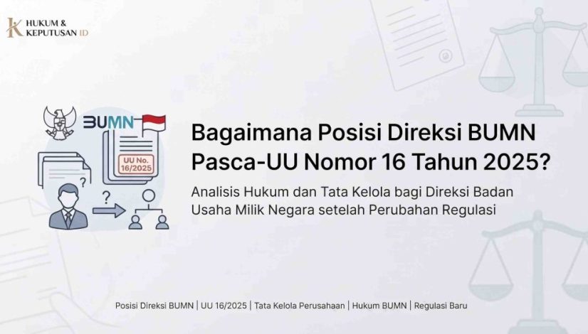 Bagaimana Posisi Direksi BUMN Pasca-UU Nomor 16 Tahun 2025?